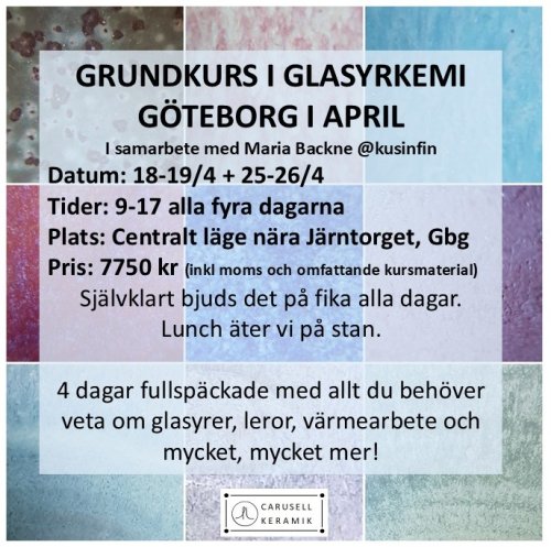 Glasyrkurs Göteborg april 2026